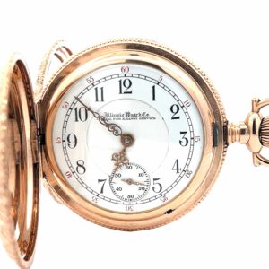 Antique Edwardian 10k Rose Gold Filled Fancy Links Pocket Watch