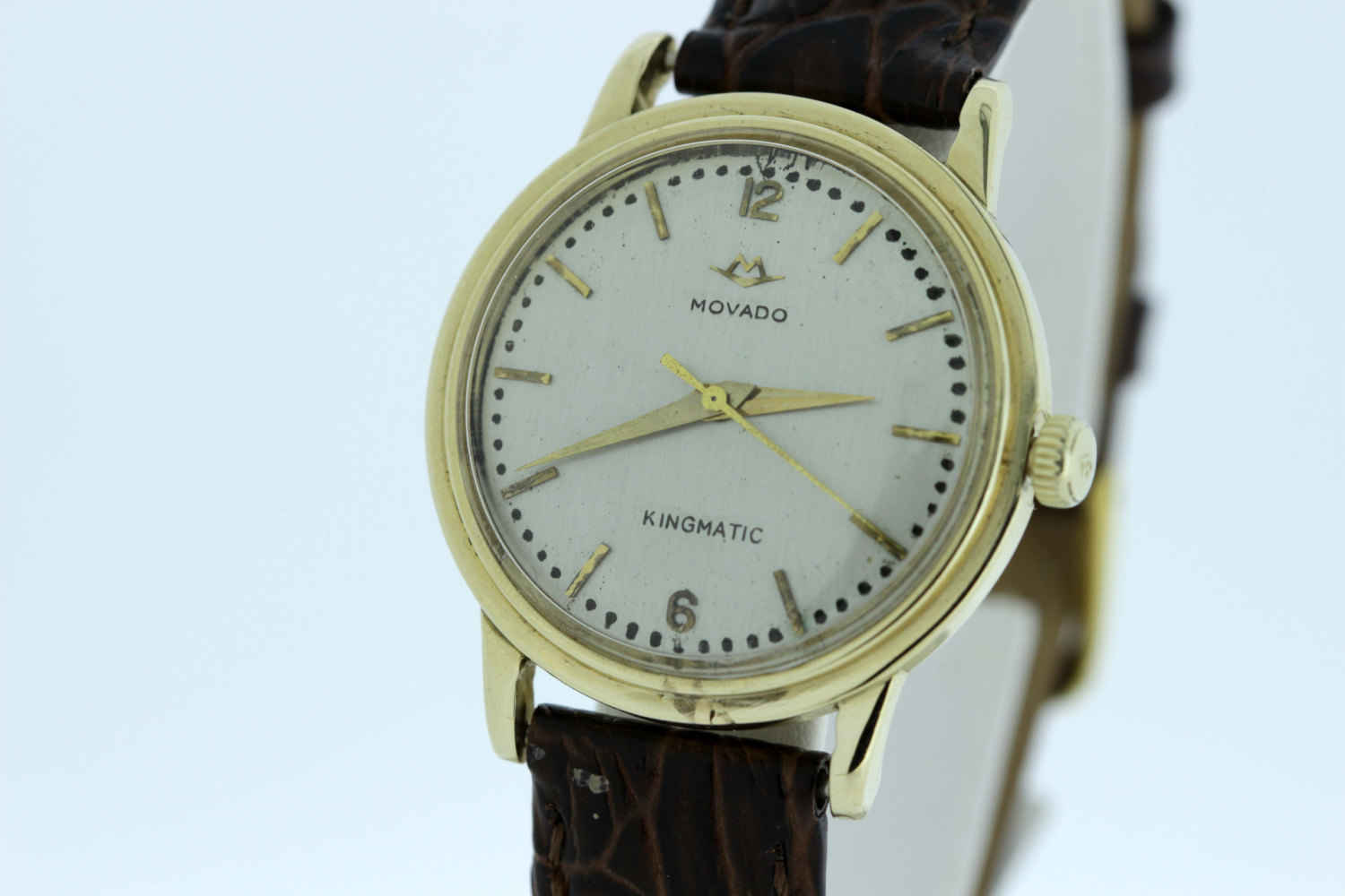 14K Gold Movado Kingmatic Wrist Watch - Timekeepersclayton