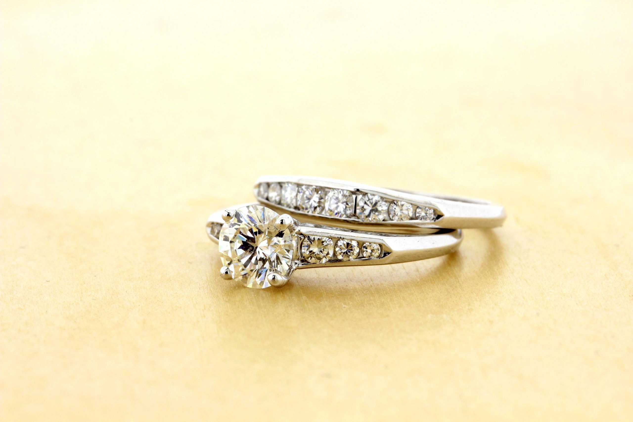 Ruby Antique Style Milgrain Diamond ring - 14K White Gold |JewelsForMe