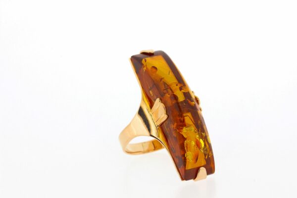 Timekeepersclayton 14K Gold Vintage Amber Ring Jewelry